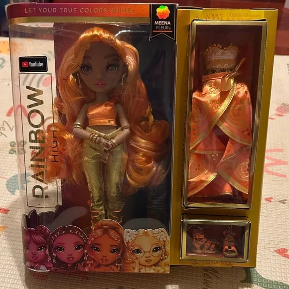 Rainbow High Meena Fleur Doll with Vibrant Gold Outfit - Picture 1 of 2
